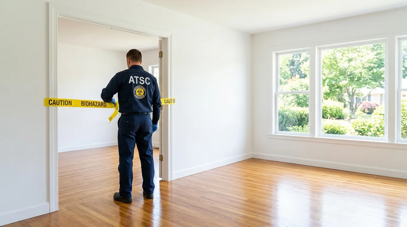 Certified biohazard cleanup crew performing Trauma Scene Cleanup in Eagle Mountain